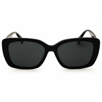 Max Mara MM0158-K 01A Women's Shiny Black Acetate Full Rim Rectangular Sunglasses ,