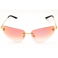 Versace 0VE2281 1002/6F Women's Gold Metal Rimless Frame Cat Eye Shape Sunglasses ,