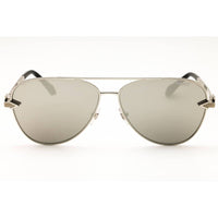 Versace 0VE2283 10006G Unisex Silver/Light Grey Metal Full Rim Aviator Sunglasses ,
