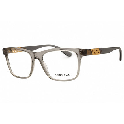 Versace 0VE3319 593 Women's Transparent Grey Acetate Full Rim Rectangular Eyeglasses ,