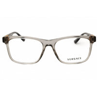 Versace 0VE3319 593 Women's Transparent Grey Acetate Full Rim Rectangular Eyeglasses ,