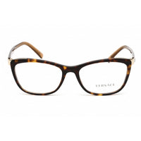 Versace VE3255 108 Women's Dark Havana Acetate Full Rim Rectangular Shape Eyeglasses ,