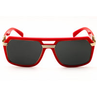 Versace VE4399 530987 Men's Red Acetate Full Rim Frame Rectangular Shape Sunglasses ,