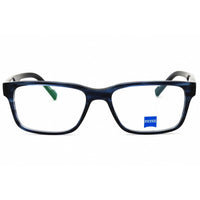 Zeiss ZS23534 463 Men's Striped Blue Acetate Full Rim Rectangular Shape Eyeglasses ,