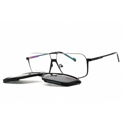 Zeiss ZS24157LP 002 Men's Matte Black Titanium Full Rim Rectangular Shape Sunglasses ,