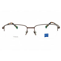 Zeiss ZS40009 011 Men's Brown Titanium Half Rim Frame Rectangular Shape Eyeglasses ,