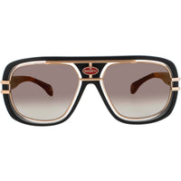 Bugatti 07 MBK/RG Unisex Sunglasses in Matte Black/Rose Gold Titanium Square Frame ,