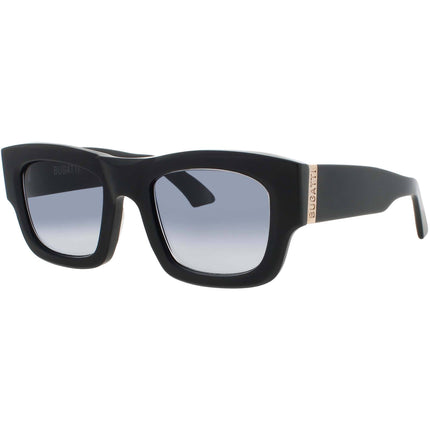 Bugatti 48M MBK Unisex Sunglasses in Matte Black Acetate Cat Eye Shape Full Rim Frame ,