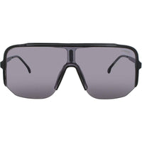 Carrera 1060/S 08A/IR Unisex Black/Grey Acetate Half Rim Frame Shield Sunglasses ,