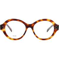 Celine CL50157I 053 Men's Eyeglasses in Blonde Havana Acetate Oval Full Rim Frame ,