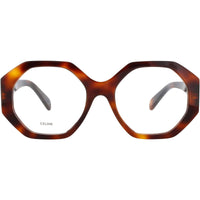 Celine CL50161I 053 Men's Eyeglasses in Blonde Havana Acetate Hexagon Full Rim Frame ,
