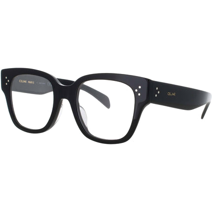 Celine CL50110U 001 Women's Shiny Black Acetate Full Rim Frame Square Eyeglasses ,