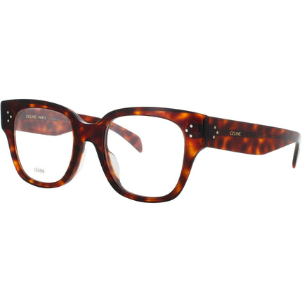 Celine CL50110U 052 Women's Dark Havana Acetate Full Rim Frame Square Eyeglasses ,