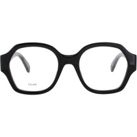 Celine CL50134I 001 Women's Shiny Black Acetate Full Rim Frame Round Eyeglasses ,