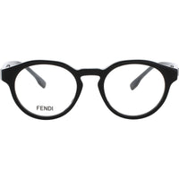 Fendi FE50130I 001 Men's Eyeglasses in Shiny Black Acetate Oval Shape Full Rim Frame ,