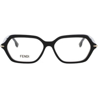 Fendi FE50125I 001 Women's Shiny Black Acetate Full Rim Frame Geometric Eyeglasses ,