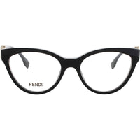 Fendi FE50134I 001 Women's Shiny Black Acetate Full Rim Frame Cat Eye Eyeglasses ,