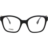 Fendi FE50135I 001 Women's Shiny Black Acetate Full Rim Frame Round Shape Eyeglasses ,