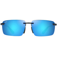 Maui Jim MJ0656SA-001 Unisex Laulima Asian Fit Rimless Polarized Sunglasses ,
