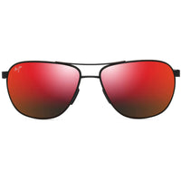 Maui Jim MJ0728S-004 Castles Polarized Aviator Sunglasses Matte Black ,