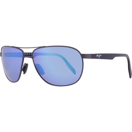 Maui Jim MJ0728S-003 Castles Polarized Aviator Sunglasses, Blue Hawaii ,