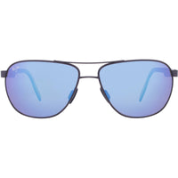 Maui Jim MJ0728S-003 Castles Polarized Aviator Sunglasses, Blue Hawaii ,
