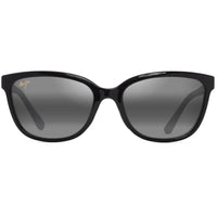 Maui Jim Honi MJ0758S-004 Women's Shiny Black Acetate Cat Eye Polarized Sunglasses ,