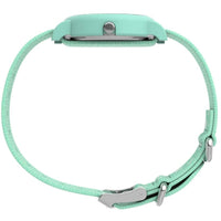 Timex TW2W24700JT x Peanuts Holiday Kids' Watch, 34mm Green, Fabric Strap ,