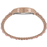 Timex TW2W41000VQ Q Timex Women's 36mm Rose Gold Stainless Steel Watch, Pink Dial ,