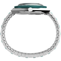 Timex TW2W87800VQ Q Women's 36mm Silver-Tone Stainless Steel Watch, Blue Dial ,