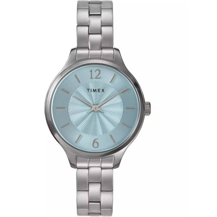 Timex Peyton TW2W98400VQ Women's Stainless Steel Bracelet Watch, 32mm Blue Dial ,