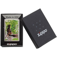 Zippo 29058 Buddha Design Brushed Chrome Windproof Refillable Metal Pocket Lighter ,