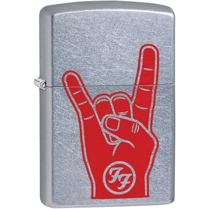 Zippo 29476 Foo Fighters Street Chrome Windproof Refillable Metal Pocket Lighter ,
