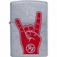 Zippo 29476 Foo Fighters Street Chrome Windproof Refillable Metal Pocket Lighter ,