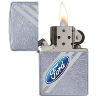 Zippo 29577 Ford Design Street Chrome Windproof Refillable Metal Pocket Lighter ,