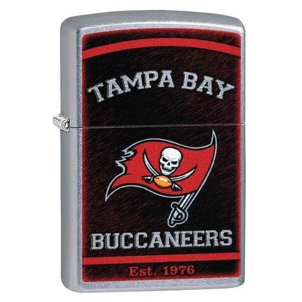 Zippo 29961 NFL Tampa Bay Buccaneers Street Chrome Windproof Refillable Lighter ,