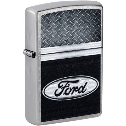 Zippo 48405 Ford Logo Street Chrome Windproof Pocket Lighter, Made in USA ,