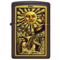 Zippo 48452 The Sun Tarot Card Windproof Pocket Lighter, Brown, Made in USA ,