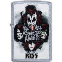 Zippo 49018 KISS Creatures of the Night Windproof Pocket Lighter, Silver ,