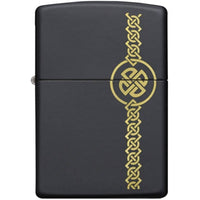 Zippo 49518 Celtic Design Windproof Pocket Lighter, Black Matte ,
