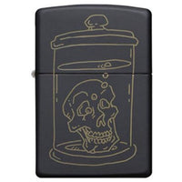 Zippo 49574 Skull Gas Mask Black Matte Windproof Pocket Lighter ,