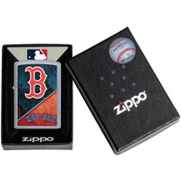 Zippo 49725 MLB Boston Red Sox Windproof Pocket Lighter, Silver ,