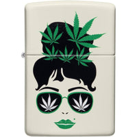 Zippo 49837 Cannabis Design Glow in Dark Windproof Pocket Lighter ,