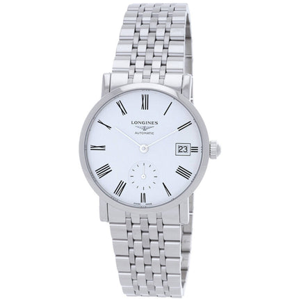 Longines Elegant Collection L43124116 Women's Automatic Watch, Steel, White Dial ,