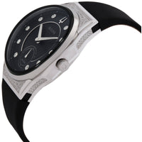 Bulova 96R229 Curv Diamond Quartz Ladies Watch, 40mm, Black Dial, Leather ,