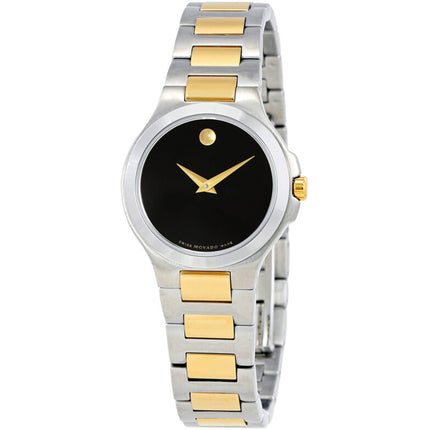 Movado 0606908 Women's Swiss Collection Quartz Watch Black Dial 27mm ,