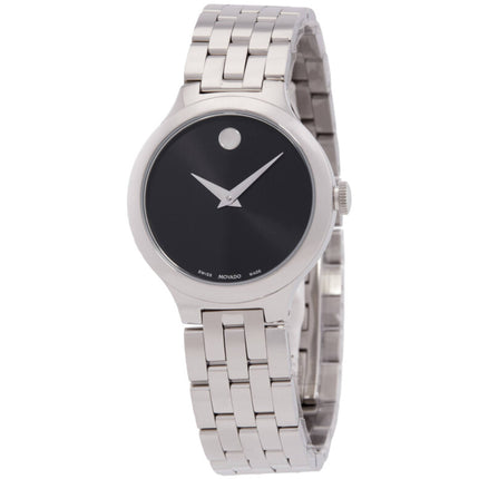 Movado 0608044 Veturi Women's Quartz Black Dial 28mm Stainless Steel Watch ,