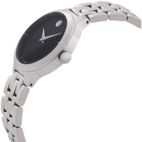 Movado 0608044 Veturi Women's Quartz Black Dial 28mm Stainless Steel Watch ,