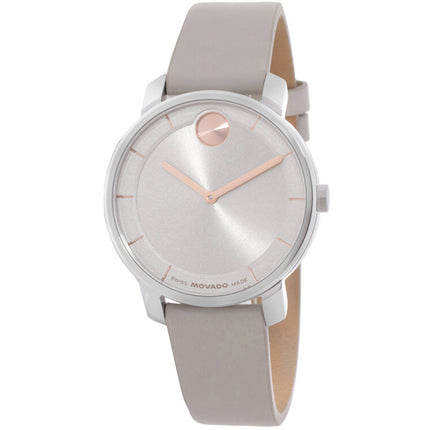 Movado 3601071 Bold Access Women's Quartz Grey Dial 34mm Leather Watch ,