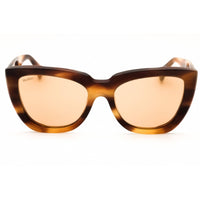 Max Mara MM0090 47G Women's Light Brown/Gold Acetate Cat Eye Full Rim Frame Sunglasses ,